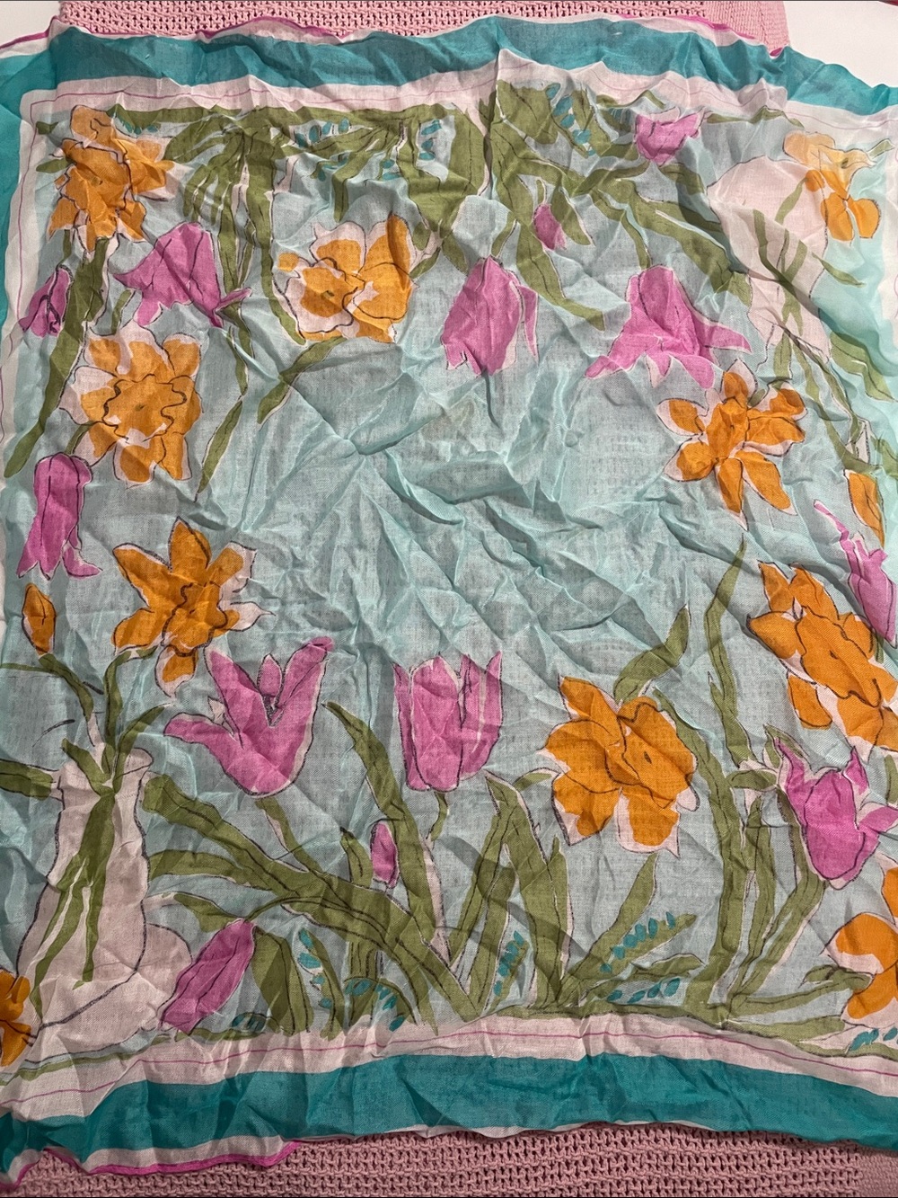 Usna (Vera Neumann) Floral Scarf